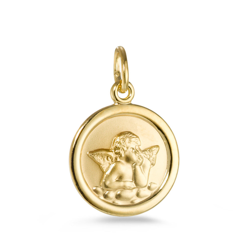 Pendant 18k Yellow Gold Guardian Angel Ø12 mm