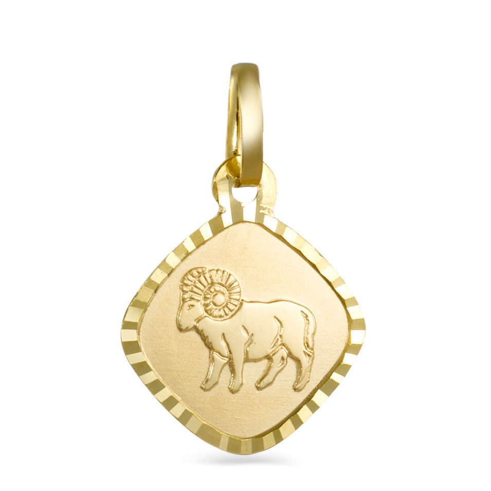 Pendant 18k Yellow Gold Zodiac Sign Aries