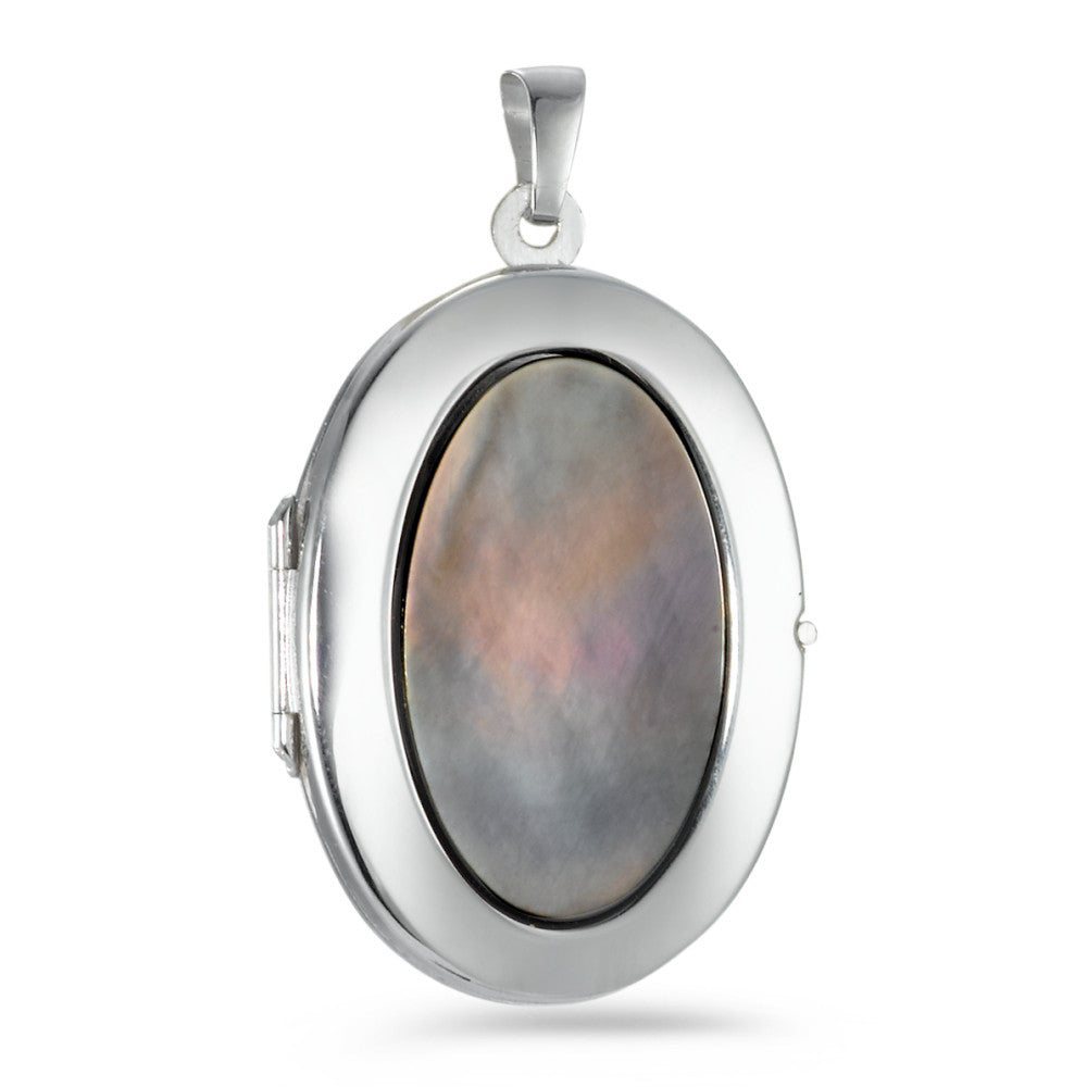 Locket 18k White Gold Mother of pearl