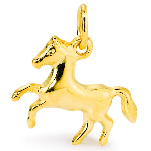 Pendant 18k Yellow Gold Horse