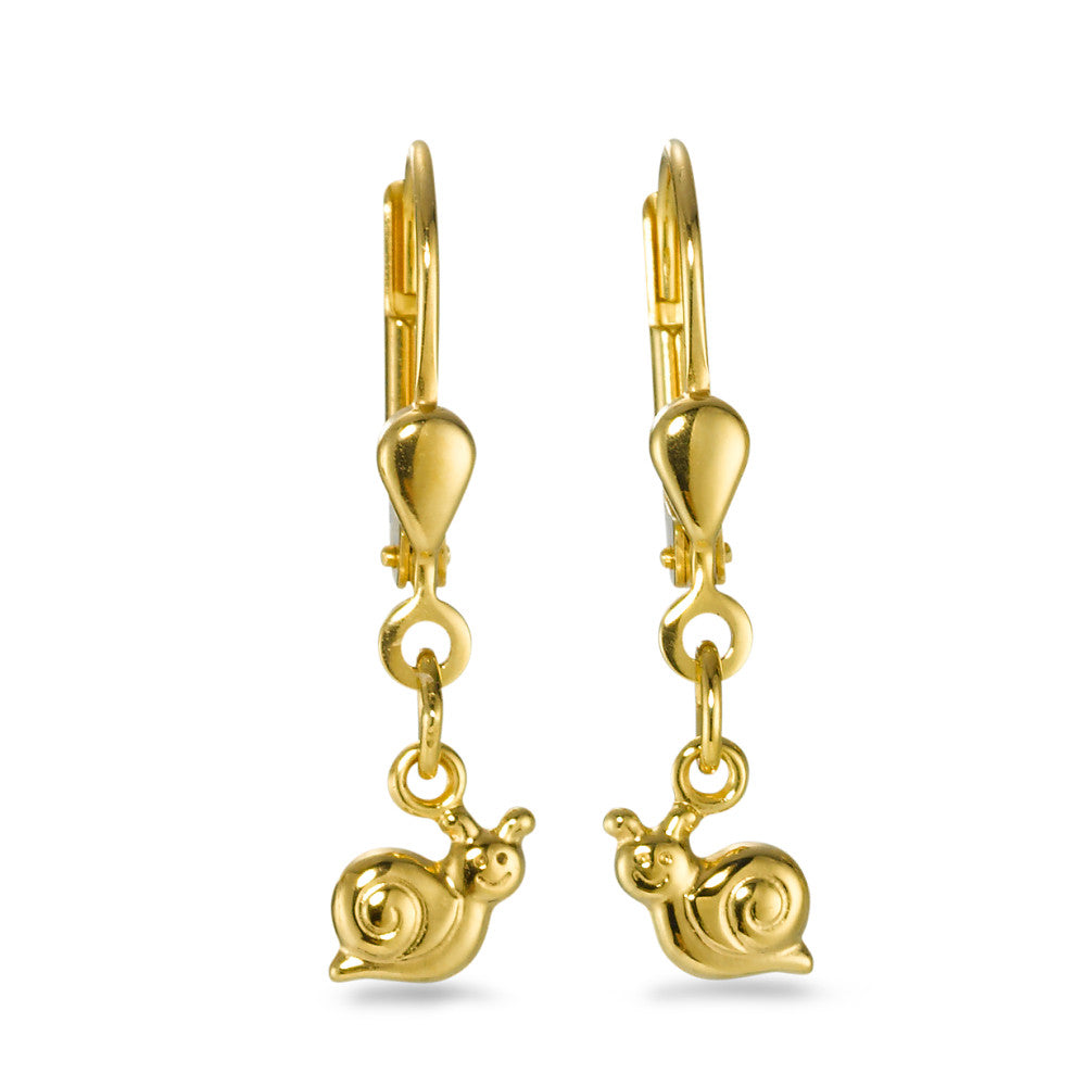 Drop Earrings 18k Yellow Gold Snail