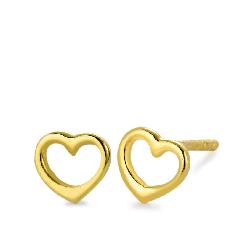 Stud earrings 18k Yellow Gold Heart