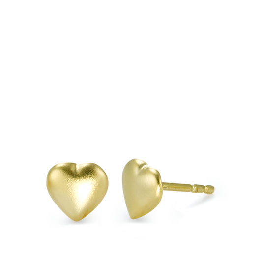 Stud earrings 18k Yellow Gold Heart