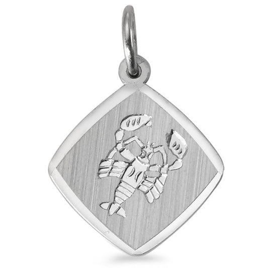 Pendant Silver Rhodium plated Zodiac Sign Cancer