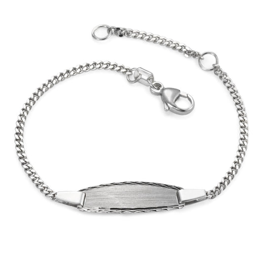 Engravable bracelet Silver Rhodium plated 12-14 cm