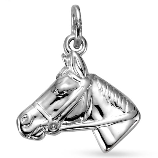 Pendant Silver Rhodium plated Horse