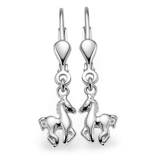 Drop Earrings Silver Horse