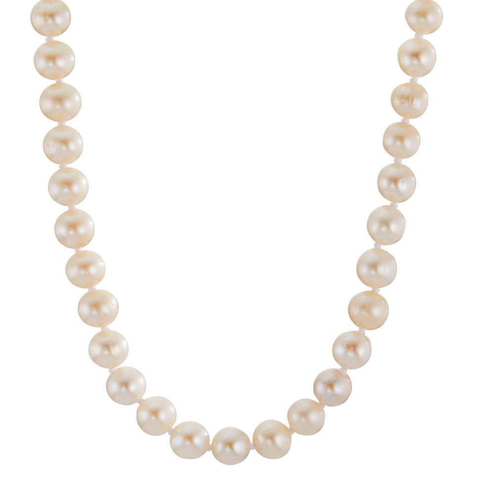 Necklace Silver Rhodium plated Freshwater pearl 42 cm