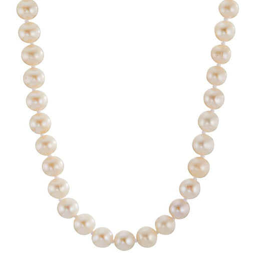 Necklace Silver Rhodium plated Freshwater pearl 42 cm