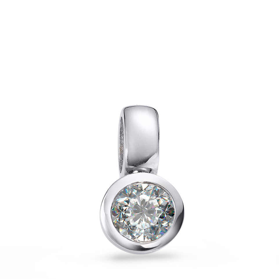 Pendant 18k White Gold Diamond White, 0.15 ct, brilliant, w-si