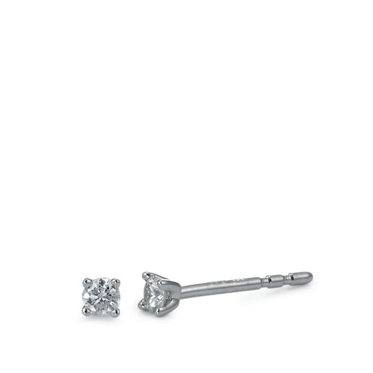 Stud earrings 18k White Gold Diamond White, 0.10 ct, 2 Stones, brilliant, w-si