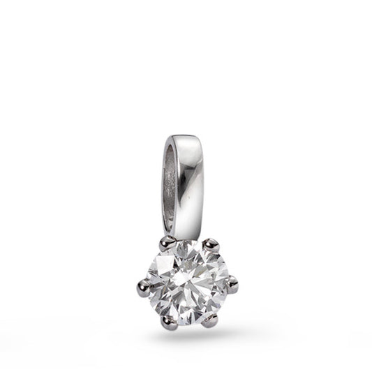 Pendant 18k White Gold Diamond White, 0.05 ct, brilliant, w-si