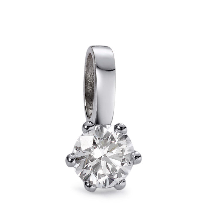 Pendant 18k White Gold Diamond White, 0.25 ct, brilliant, w-si