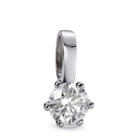 Pendant 18k White Gold Diamond White, 0.25 ct, brilliant, w-si