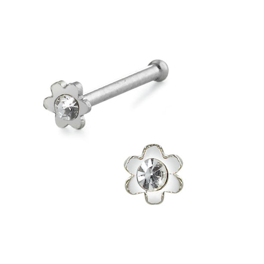 Nose Stud Stainless steel Zirconia Ø2.5 mm