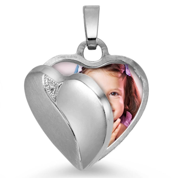 Locket Silver Rhodium plated Heart