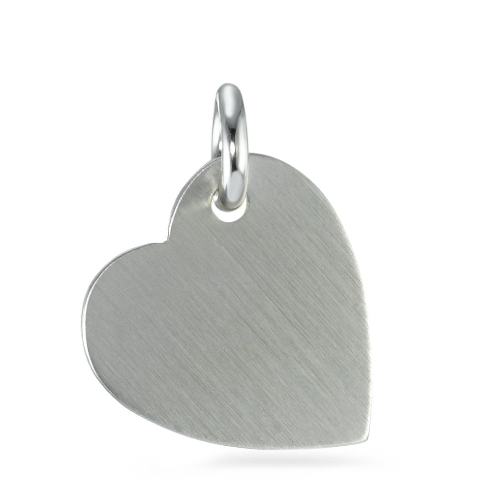 Engravable pendant Silver Rhodium plated Heart