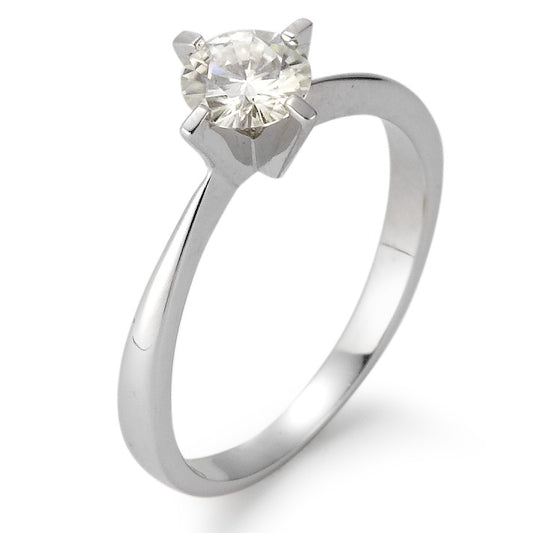 Solitaire ring 18k White Gold Moissanite