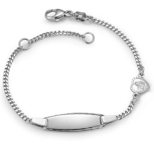 Engravable bracelet Silver Rhodium plated Guardian Angel 12-14 cm