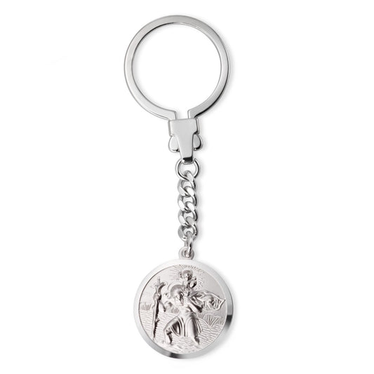 Keychains Alpaca Rhodium plated 10 cm Ø30 mm