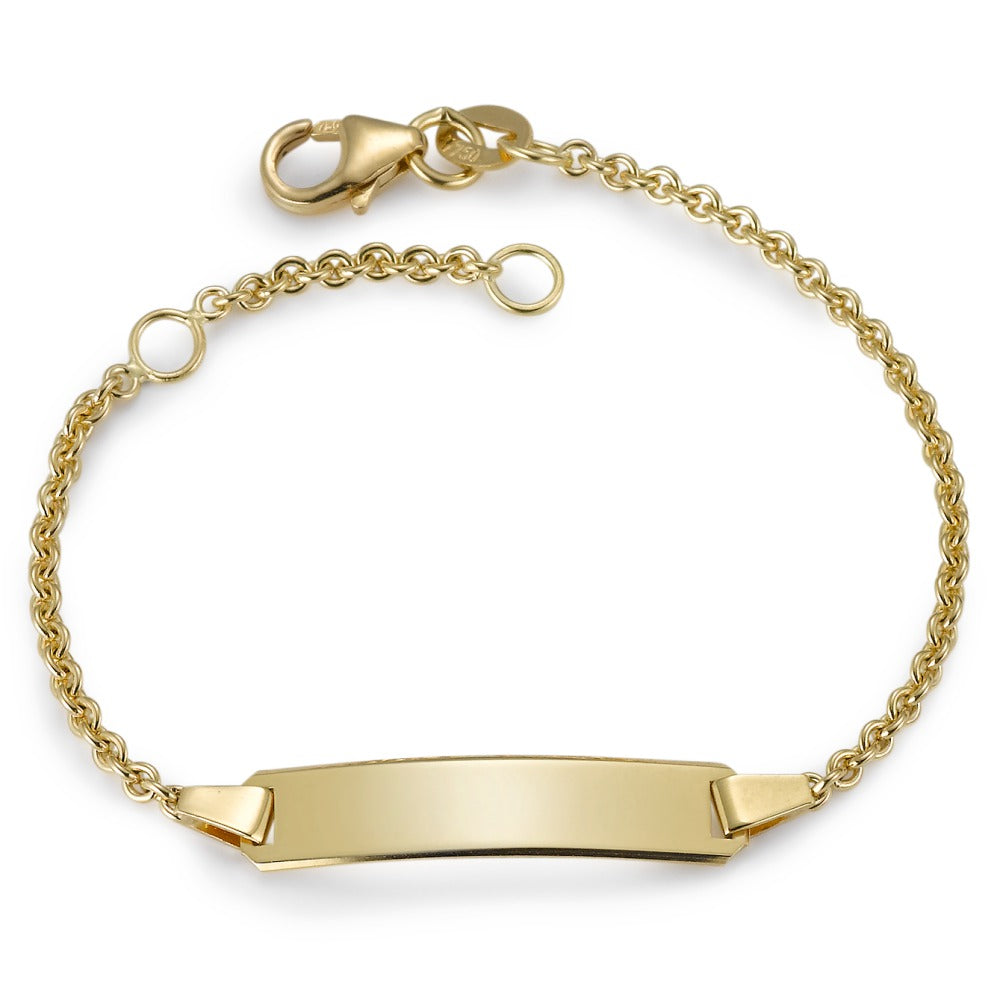 Engravable bracelet 18k Yellow Gold 12-14 cm Ø1.4 mm