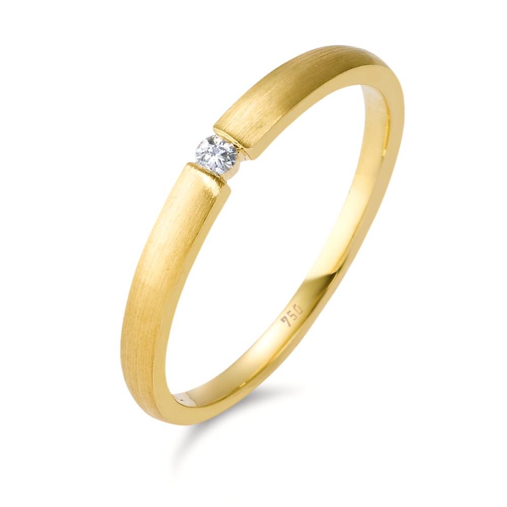 Solitaire ring 18k Yellow Gold Diamond 0.03 ct, w-si