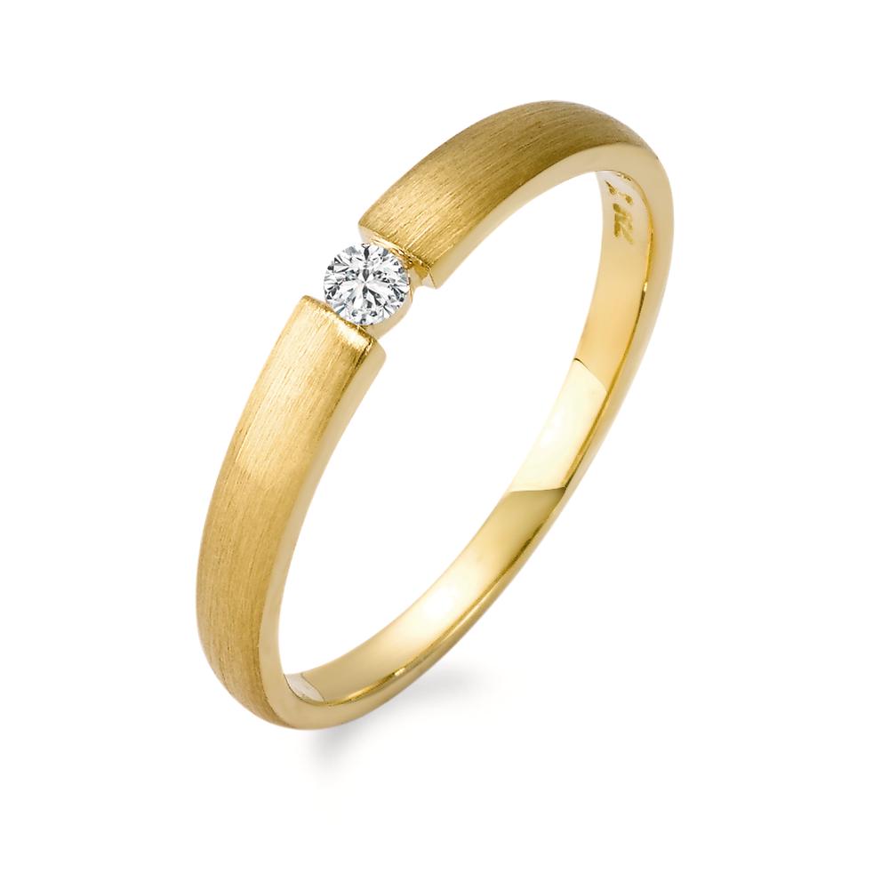 Solitaire ring 18k Yellow Gold Diamond 0.06 ct, w-si