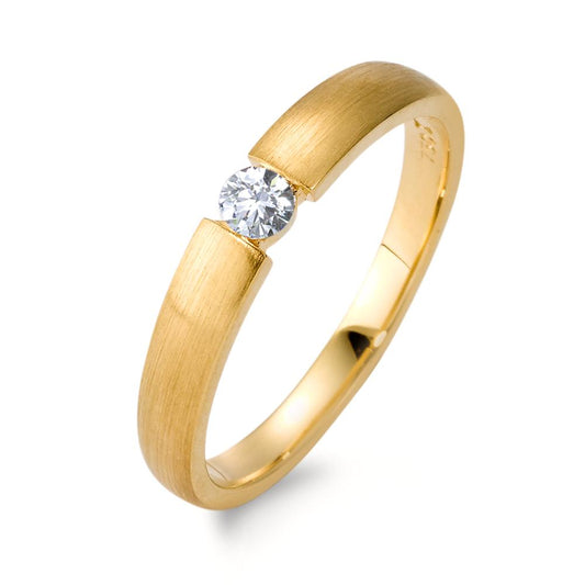 Solitaire ring 18k Yellow Gold Diamond 0.10 ct, w-si