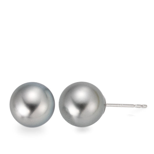 Stud earrings 18k White Gold Tahitian pearl