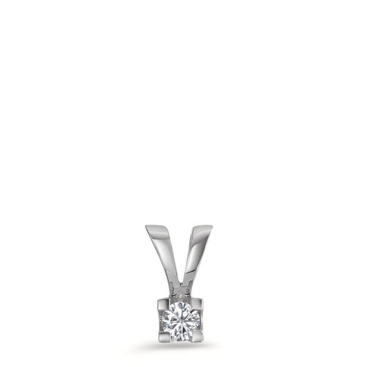 Pendant 18k White Gold Diamond 0.05 ct, w-si