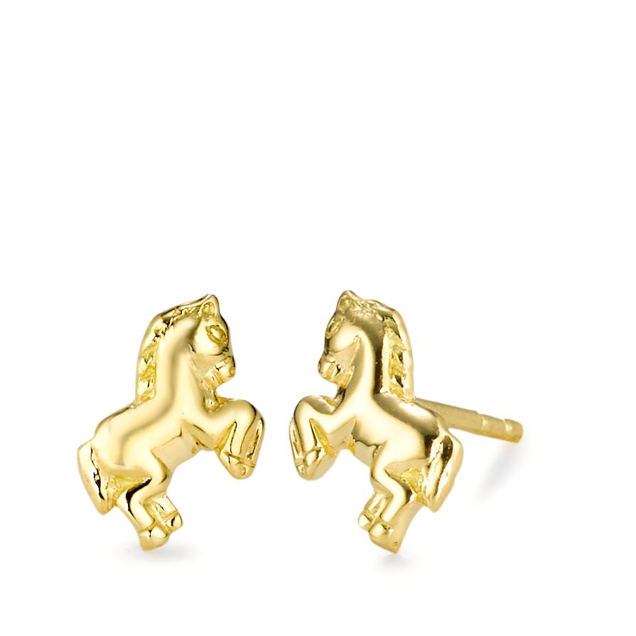 Stud earrings 9k Yellow Gold Horse