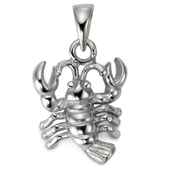 Pendant Silver Rhodium plated Zodiac Sign Cancer