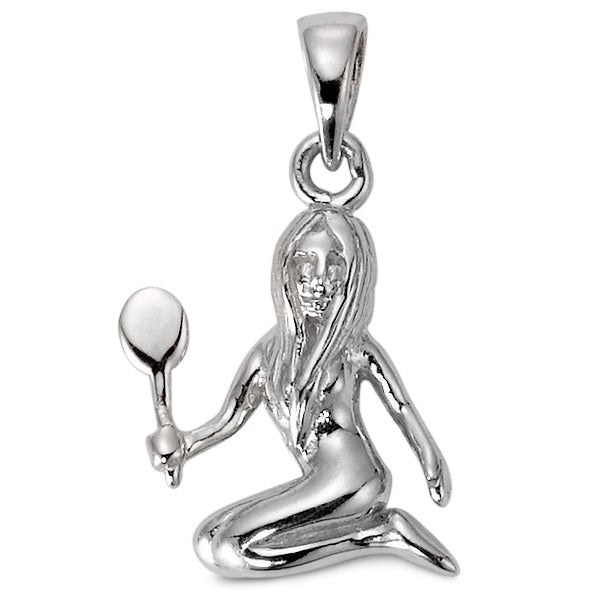 Pendant Silver Rhodium plated Zodiac Sign Virgo