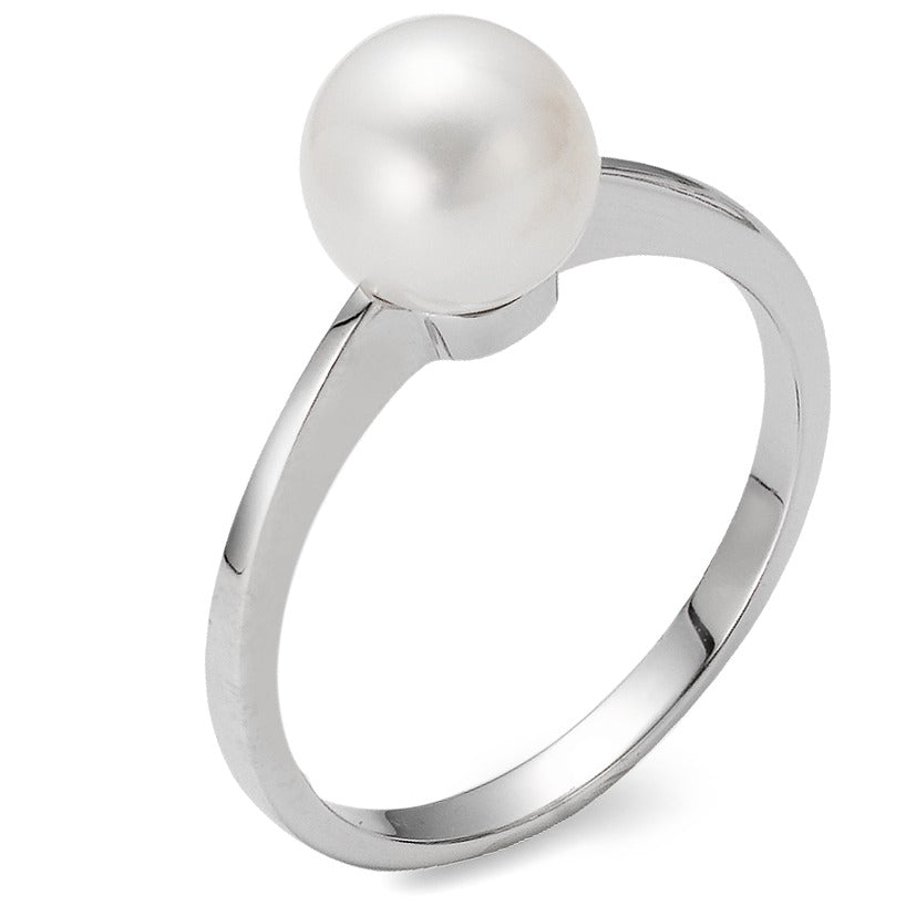 Ring 18k White Gold Freshwater pearl