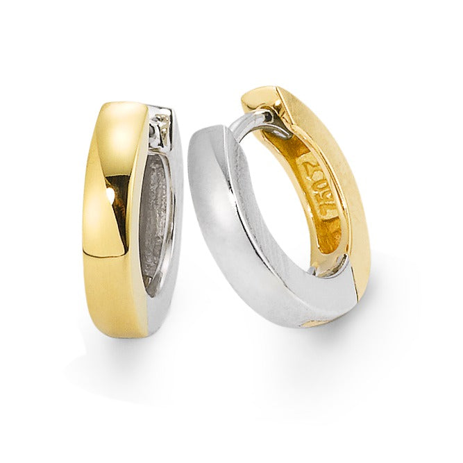 Hinged hoop 18k Yellow Gold, 18k White Gold