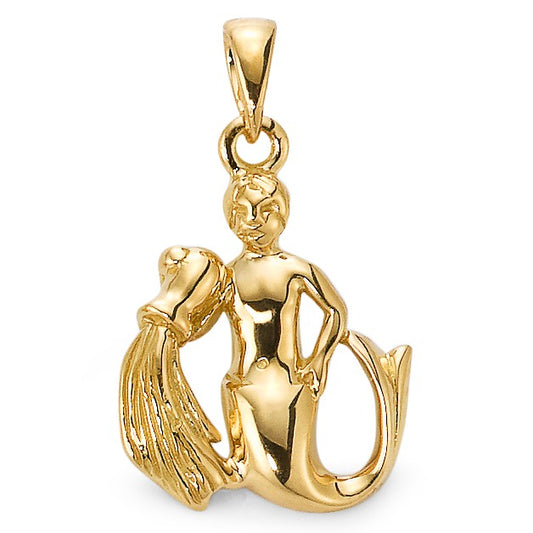 Pendant 9k Yellow Gold Zodiac Sign Aquarius