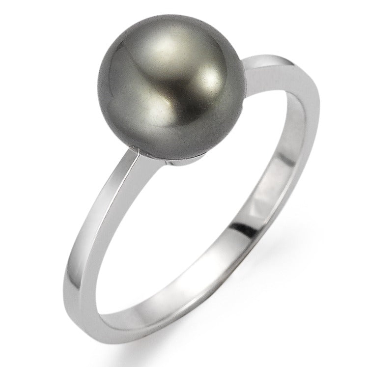 Ring 18k White Gold Tahitian pearl