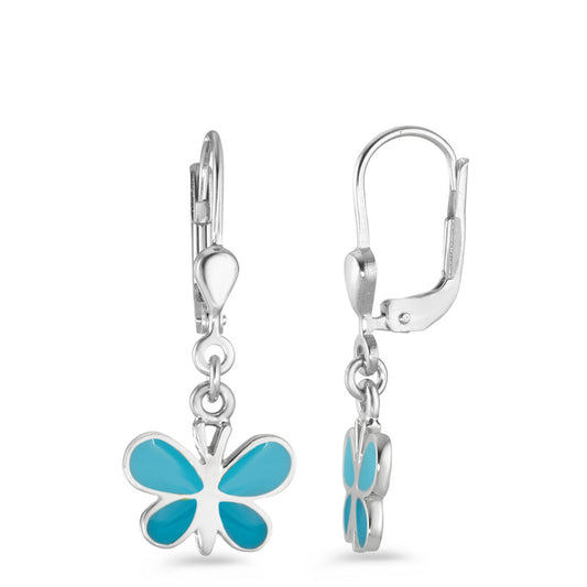 Drop Earrings Silver Rhodium plated Butterfly