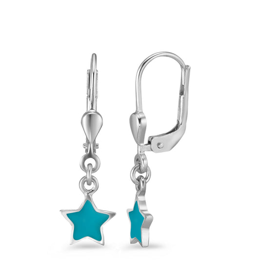 Drop Earrings Silver Rhodium plated Star