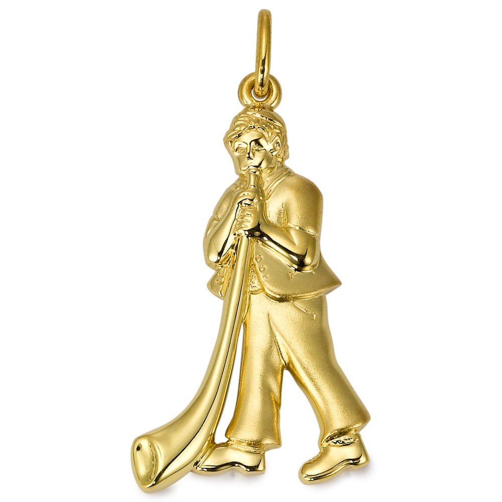 Pendant 18k Yellow Gold Alphorn