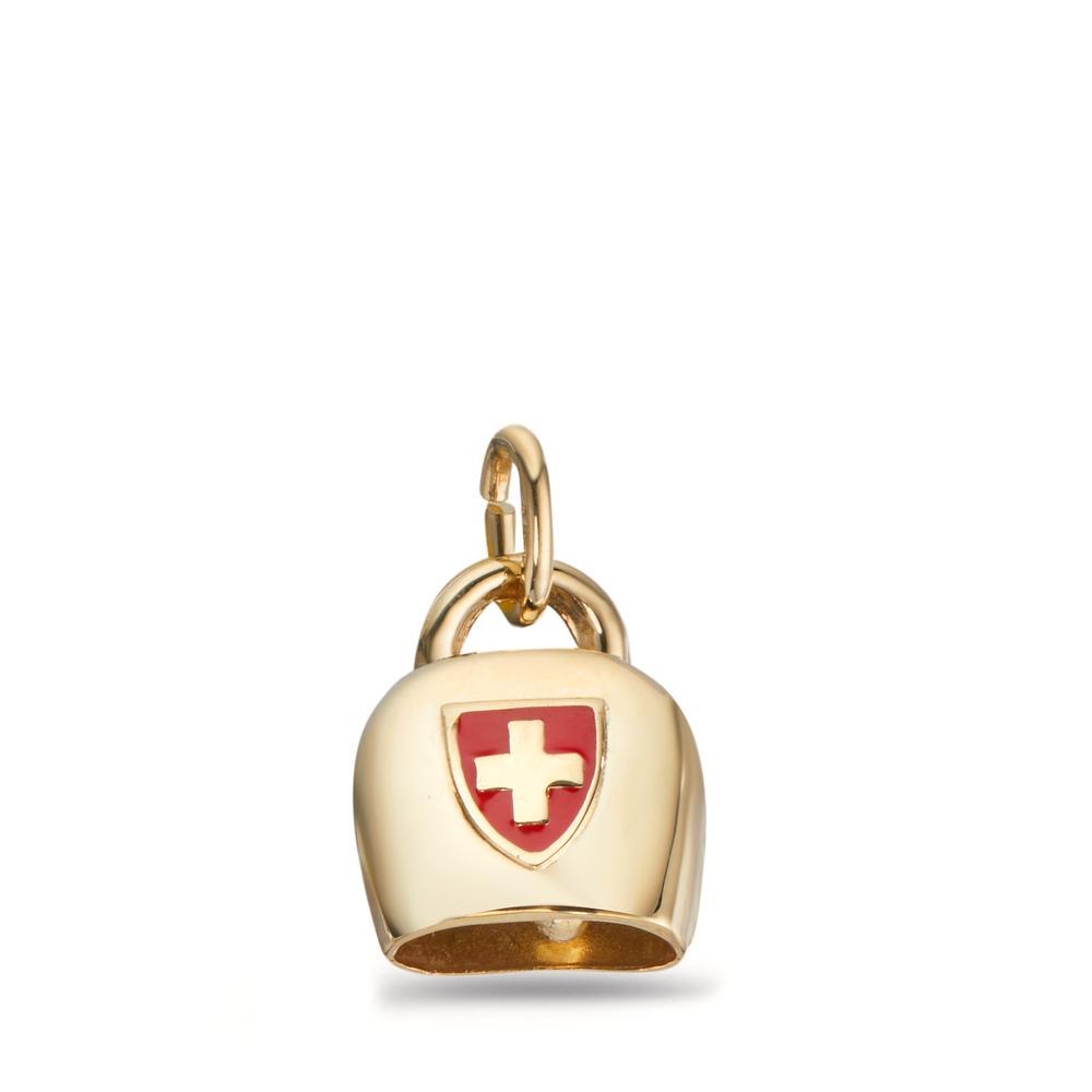 Pendant 18k Yellow Gold Lacquered Cowbell