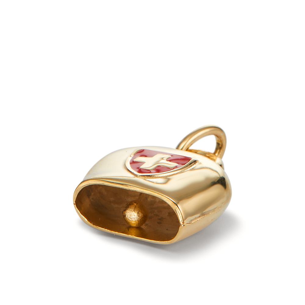 Pendant 18k Yellow Gold Lacquered Cowbell