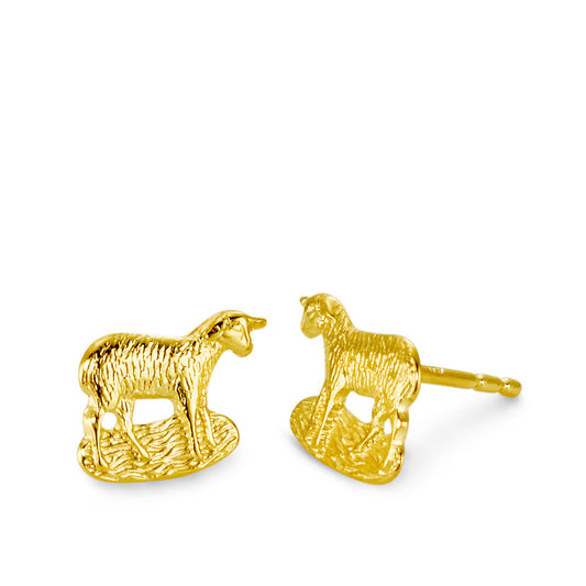 Stud earrings 18k Yellow Gold Sheep