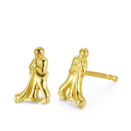 Stud earrings 18k Yellow Gold Alphorn