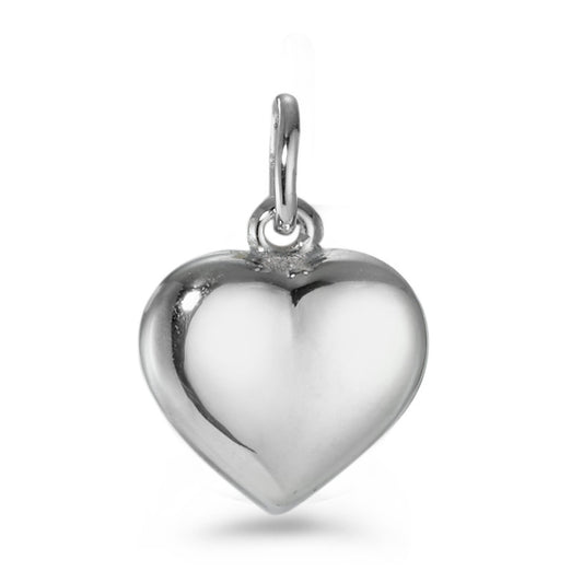 Pendant Silver Rhodium plated Heart Ø10 mm