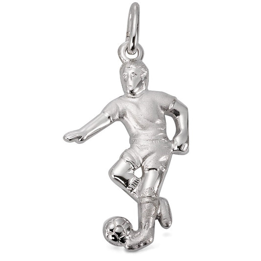 Pendant Silver Rhodium plated Football