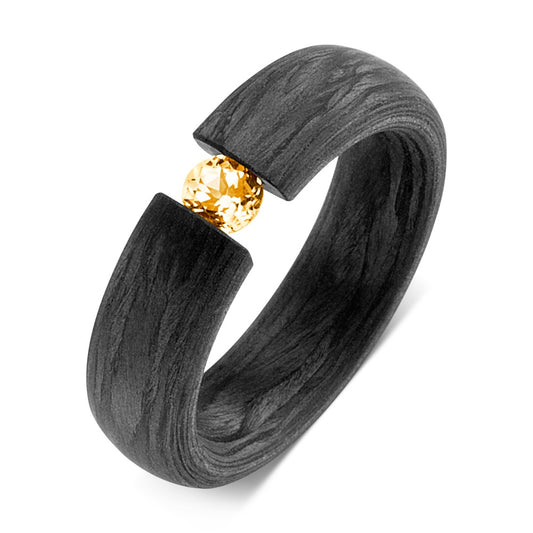 Ring Carbon Citrine Yellow