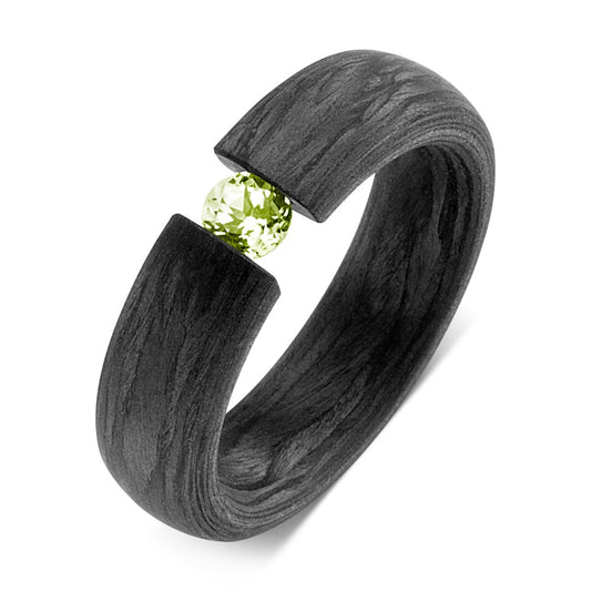 Ring Carbon Peridot Green