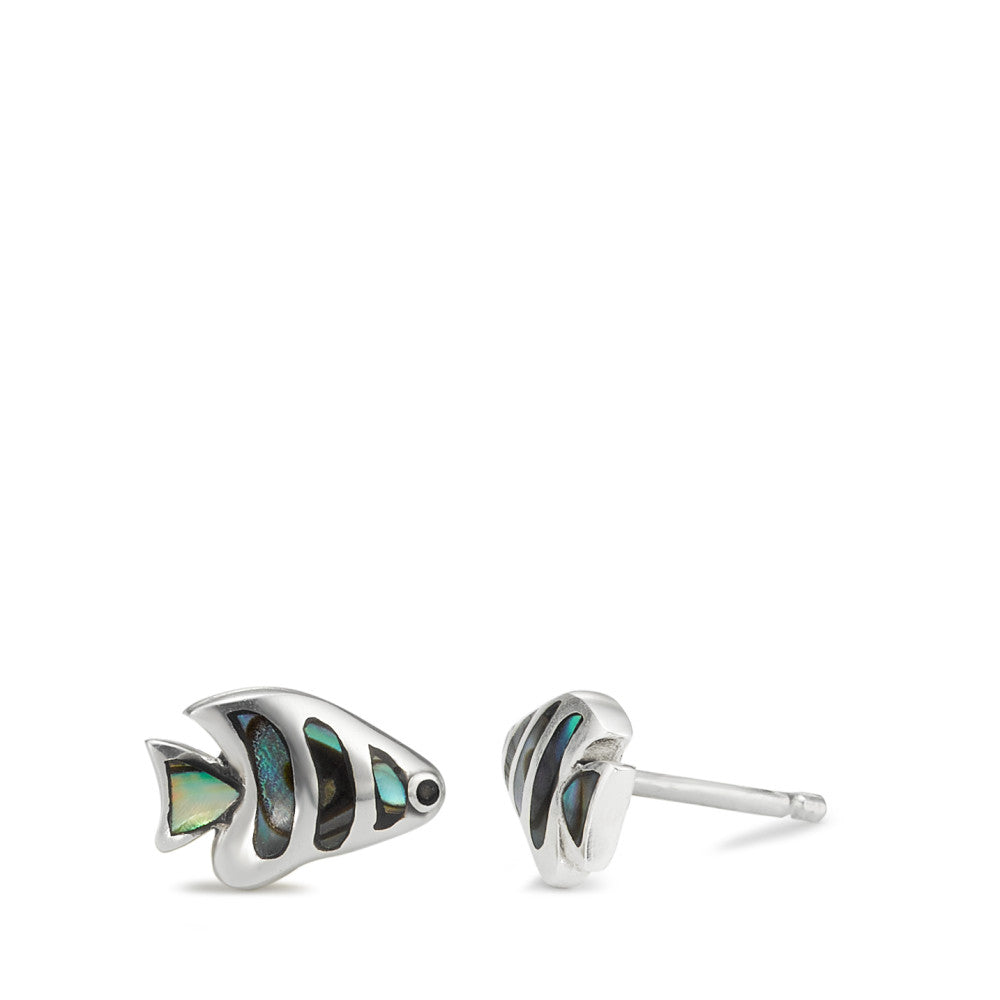 Stud earrings Silver Abalone