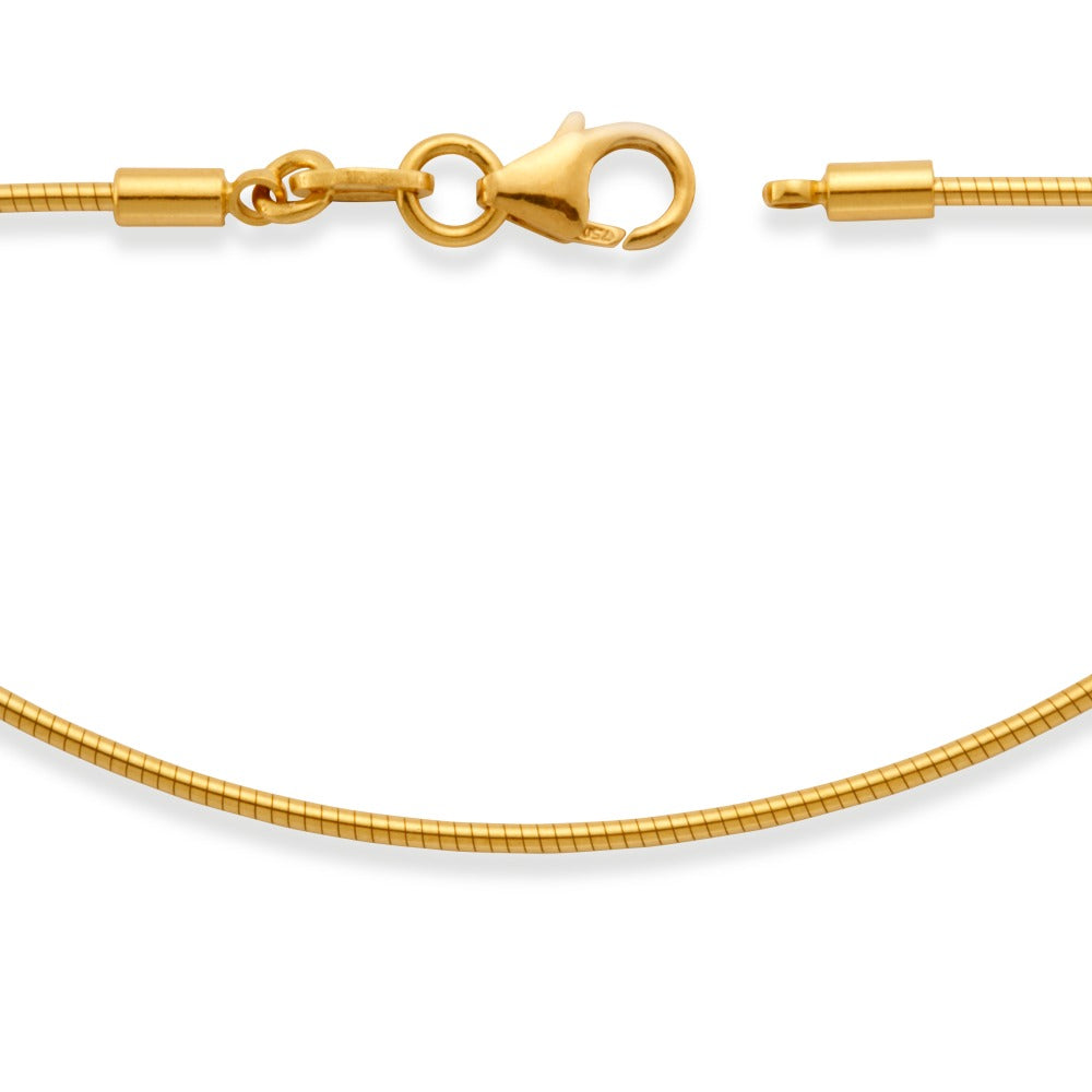 Necklace 18k Yellow Gold 42 cm Ø1 mm